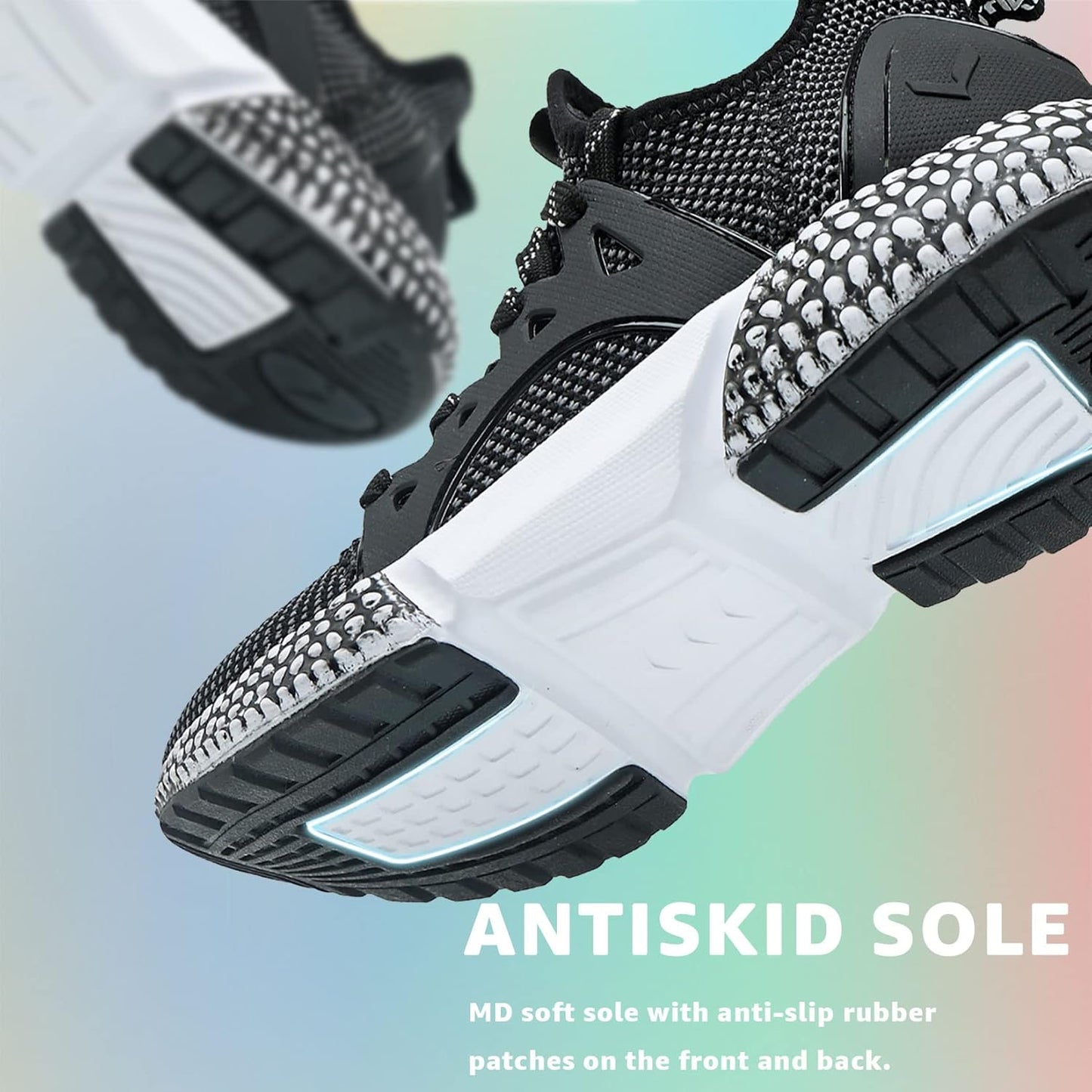 WETIKE Boy's Shoes Mesh Slip on Lightweight Running Sneakers