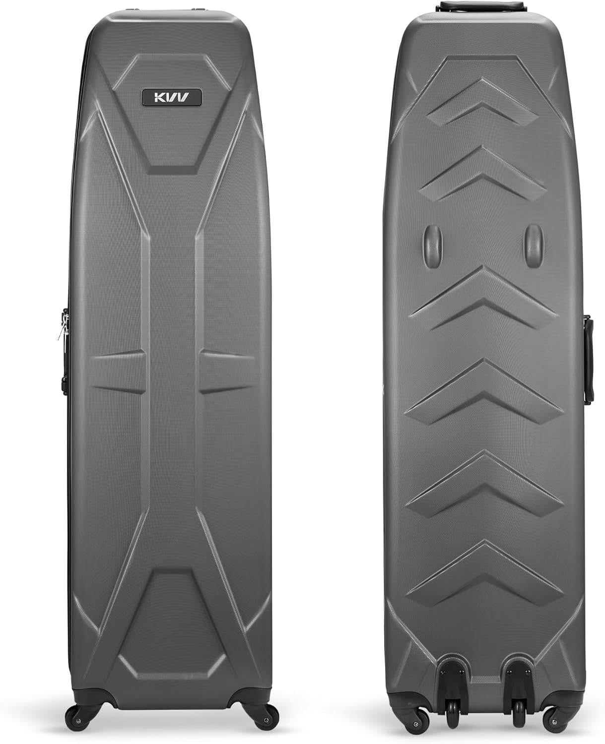 KVV Solid ABS Shell Hard Sided Golf Travel Case with Super Easy Rolling Wheels Ultimate Protection