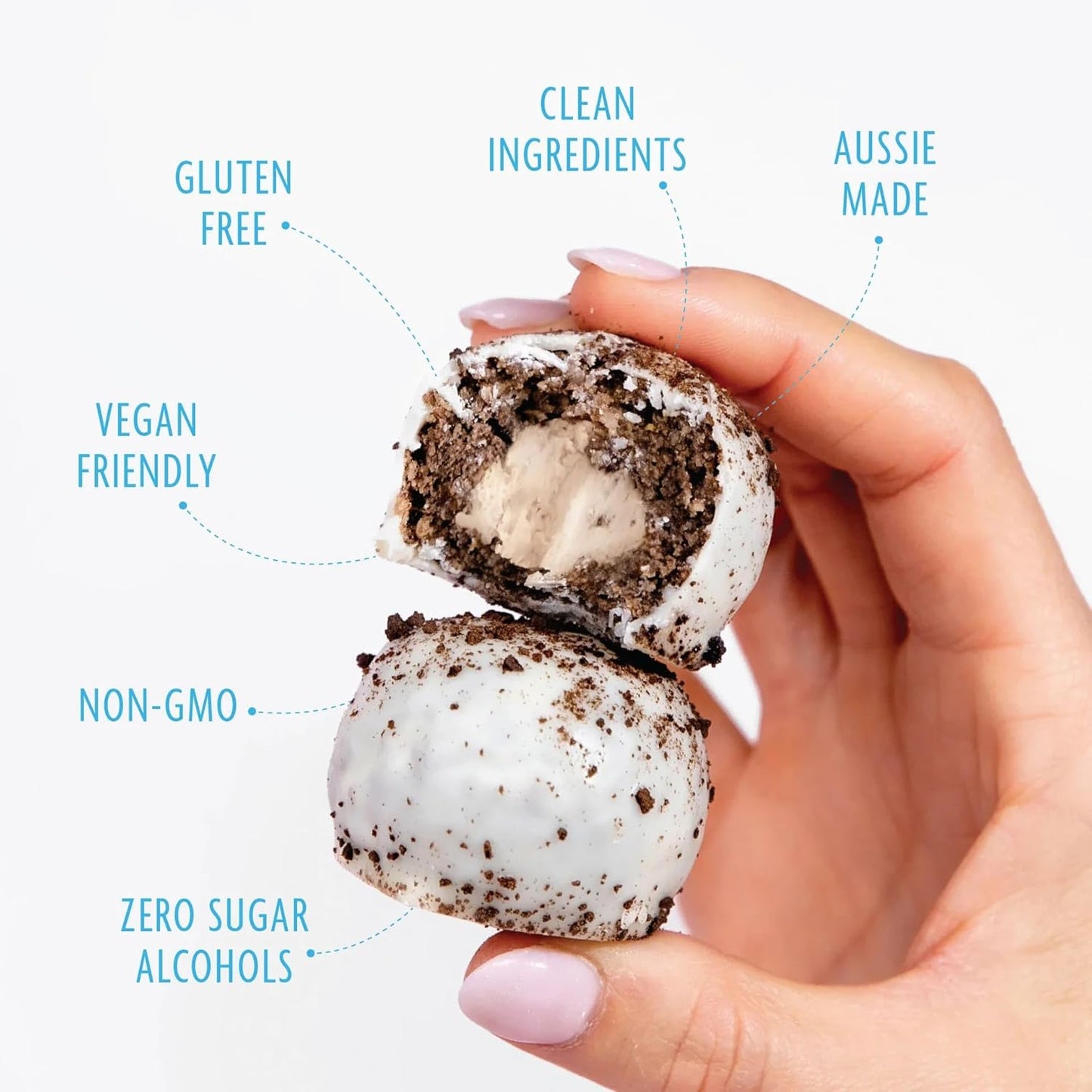 Health Lab - Gluten Free Snack Balls - Cookies 'N' Cream Custard 480g - (Pack of 12)