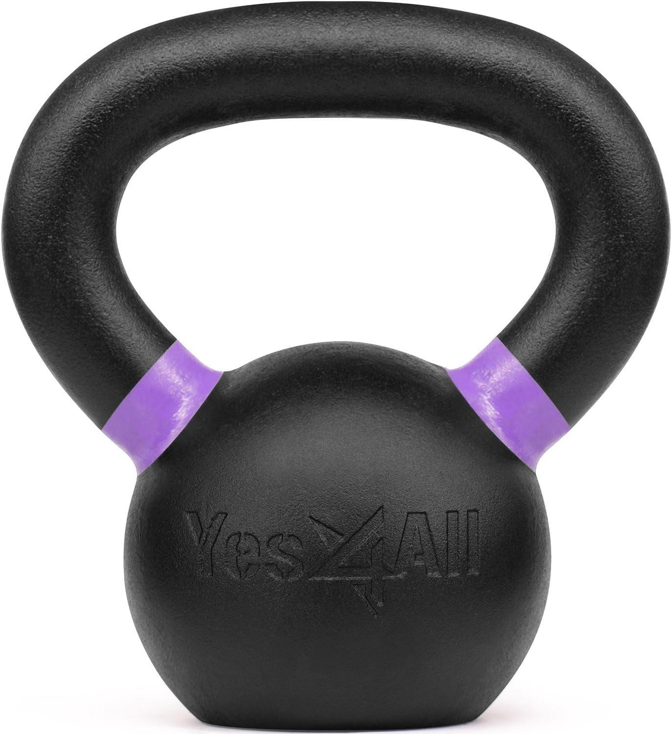 Yes4All Powder Coated Cast Iron Kettlebell Strength Training Kettlebells Weight Set for Full Body Workout, Home Gym