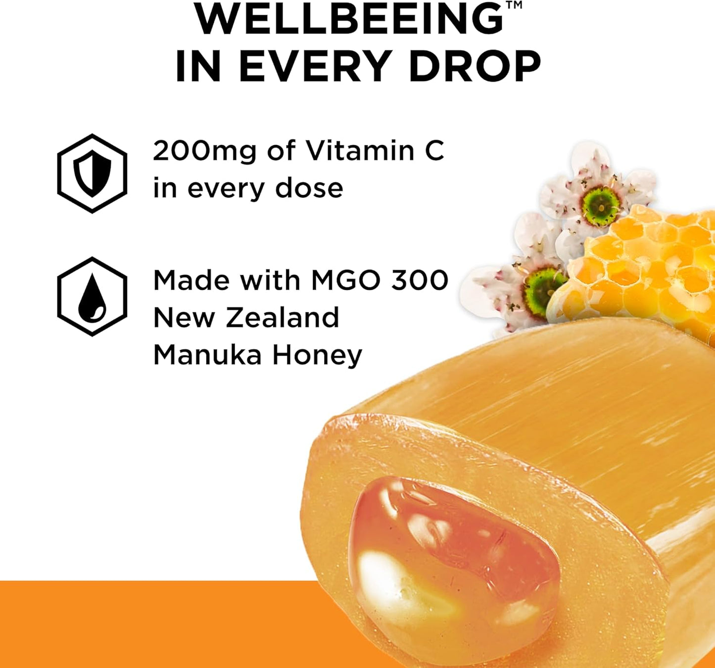 Manuka Doctor Cough Drops, Manuka Middles, 30 Drops (Pack of 1) Bag Throat Lozenges Infused with Raw Manuka Honey, Vitamin C & Ginger for Immune Support, Helps Soothe Sore Throat