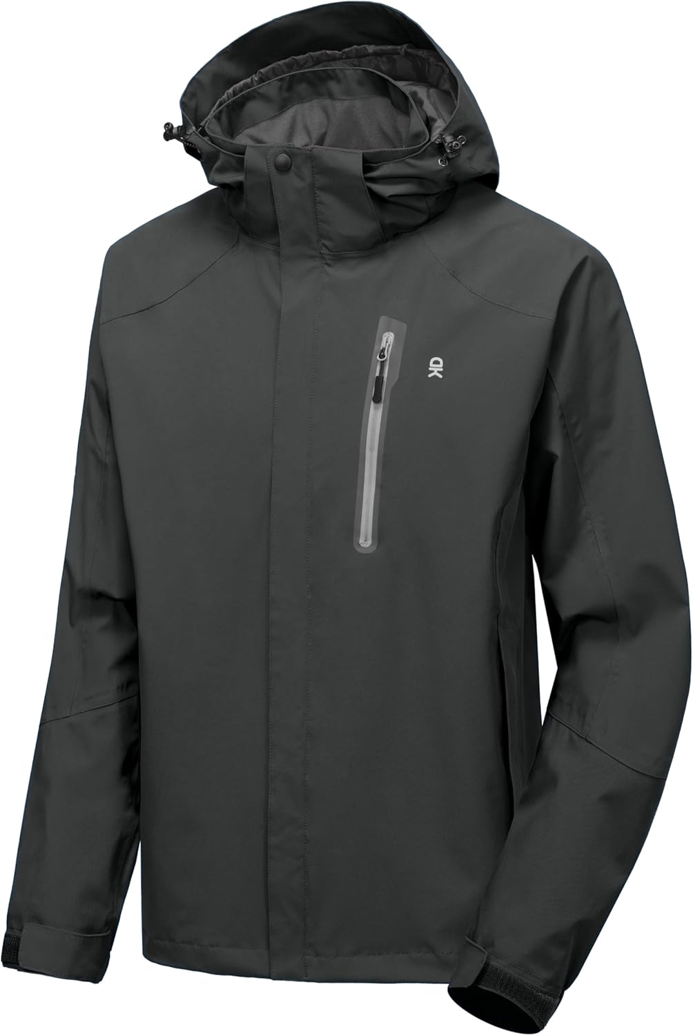 Little Donkey Andy Men's Waterproof Rain Jacket Outdoor Lightweight Hooded Raincoat for Hiking Golf Travel Fishing