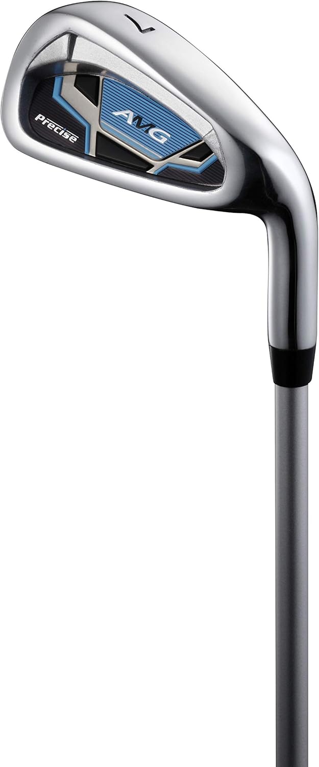 Precise AMG Right-Handed Complete Golf Clubs Set for Petite & Regular Height Women: 460cc Driver, 21° Hybrid, 3 Wood, 6-PW Stainless Irons, Putter, Stand Bag, 3 H/C's | Choose Your Color & Size