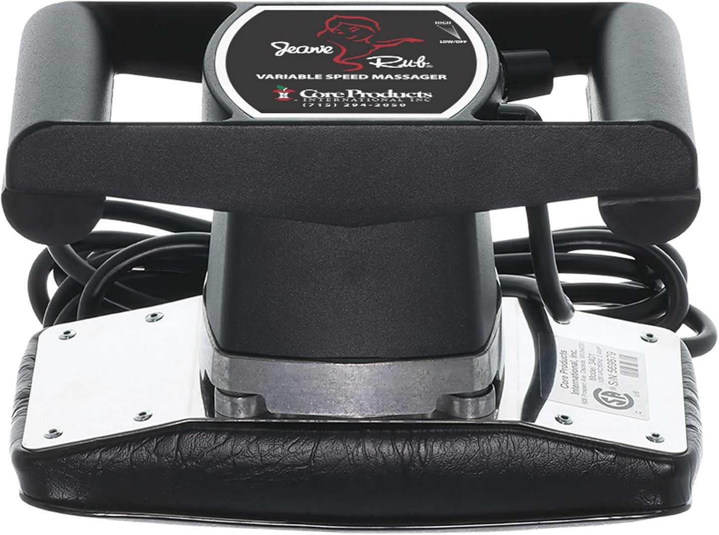 Core Products Jeanie Rub Variable Speed Massager, Deep Tissue Back & Shoulder Massager for Pain Relief, Body Massager for Back, Neck, Lower Back & Cellulite Massage