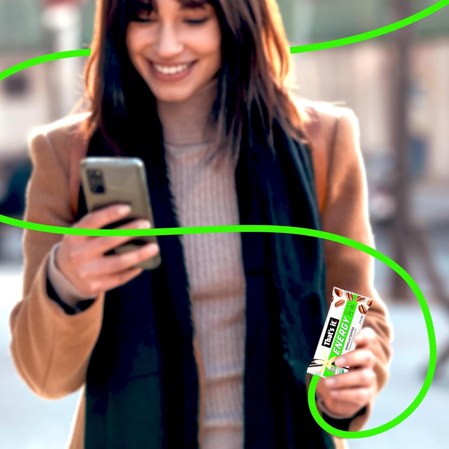 That’s it. Organic Energy Coffee Mini Bars - (1 Mini Bar = 1 Cup of Coffee) Grab and Go, No Added Sugars, Non-GMO, Caffeine Power Snack, Kosher, Allergy Friendly (Vanilla Coffee - 15 Count)