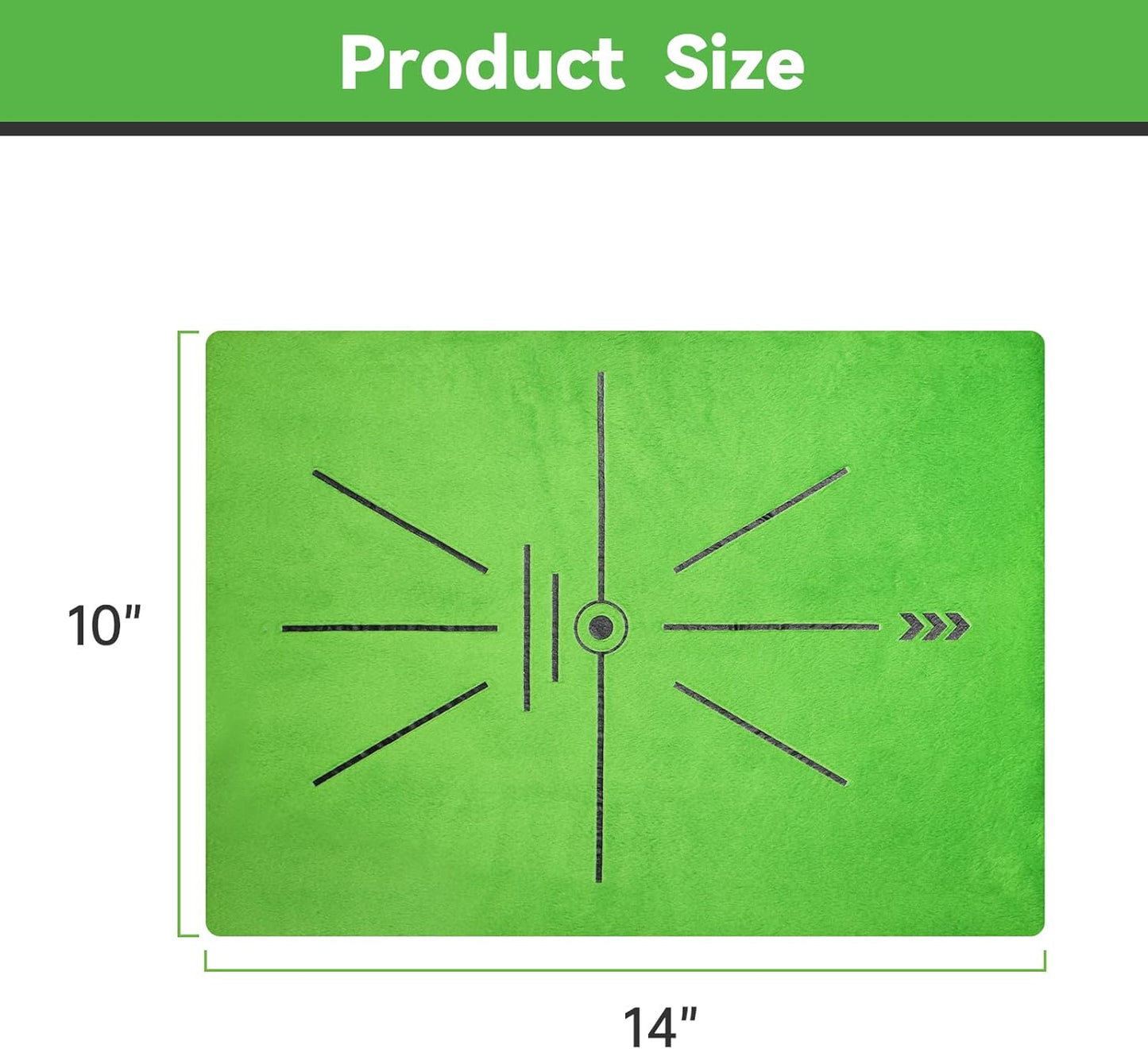 Golf Hitting Mat,Golf Training Mat for Swing Path Feedback Detection Batting, Extra Replaceable Golf Practice Mat 16"x12", Golf Gifts for Men Women for Home Indoor Outdoor