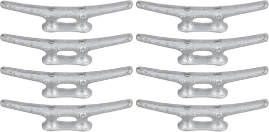 MarineNow Hot-Dipped Galvanized Iron Dock Cleat – Choose Size: 4", 6", 8", 10", 12", 14" – Heavy-Duty Boat Cleats for Dock Lines – Available in Single or Bulk Multi-Packs