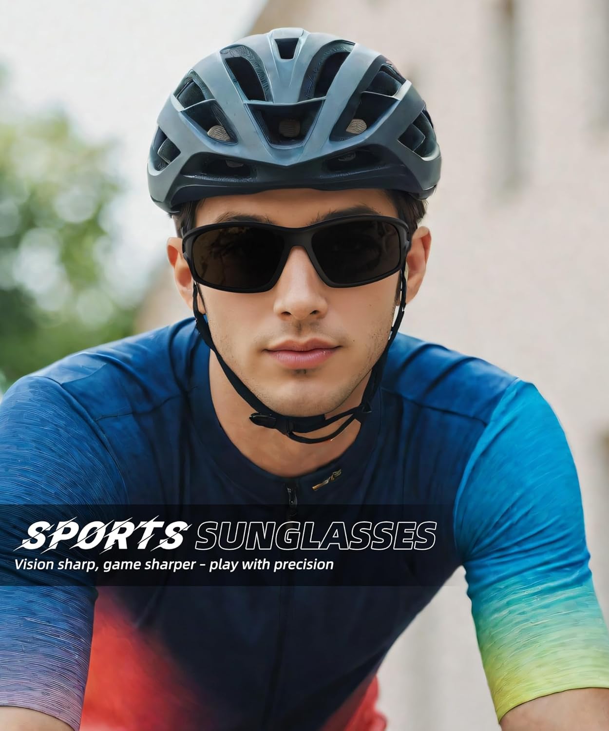 Polarized-Sunglasses-Men Sports Mens-Sunglasses: Sun-Glasses with UV400 Protection for Driving Golf Fishing Running
