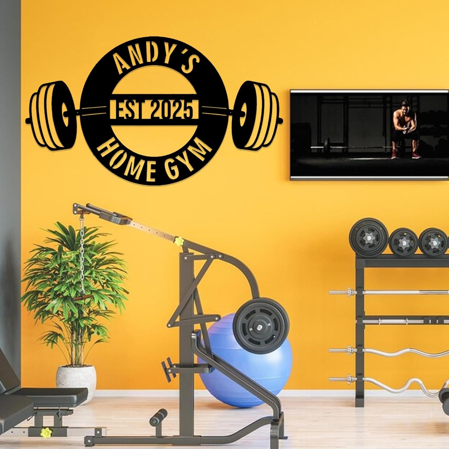 Luxury Personalized Gym Metal Sign, Custom Home Gym Sign, Home Gym Decorations, Gifts for Fitness Lovers, Workout Room Decor, Gym Signs for Home Gym, Christmas Gifts 1
