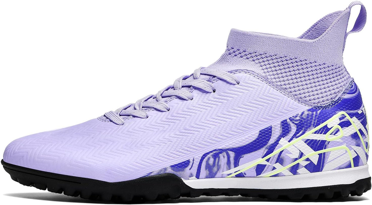 Indoor Soccer Cleats Mens Womens Turf Soccer Cleats Wide Socer Shoes FG AG TF High Ankle Football Boots