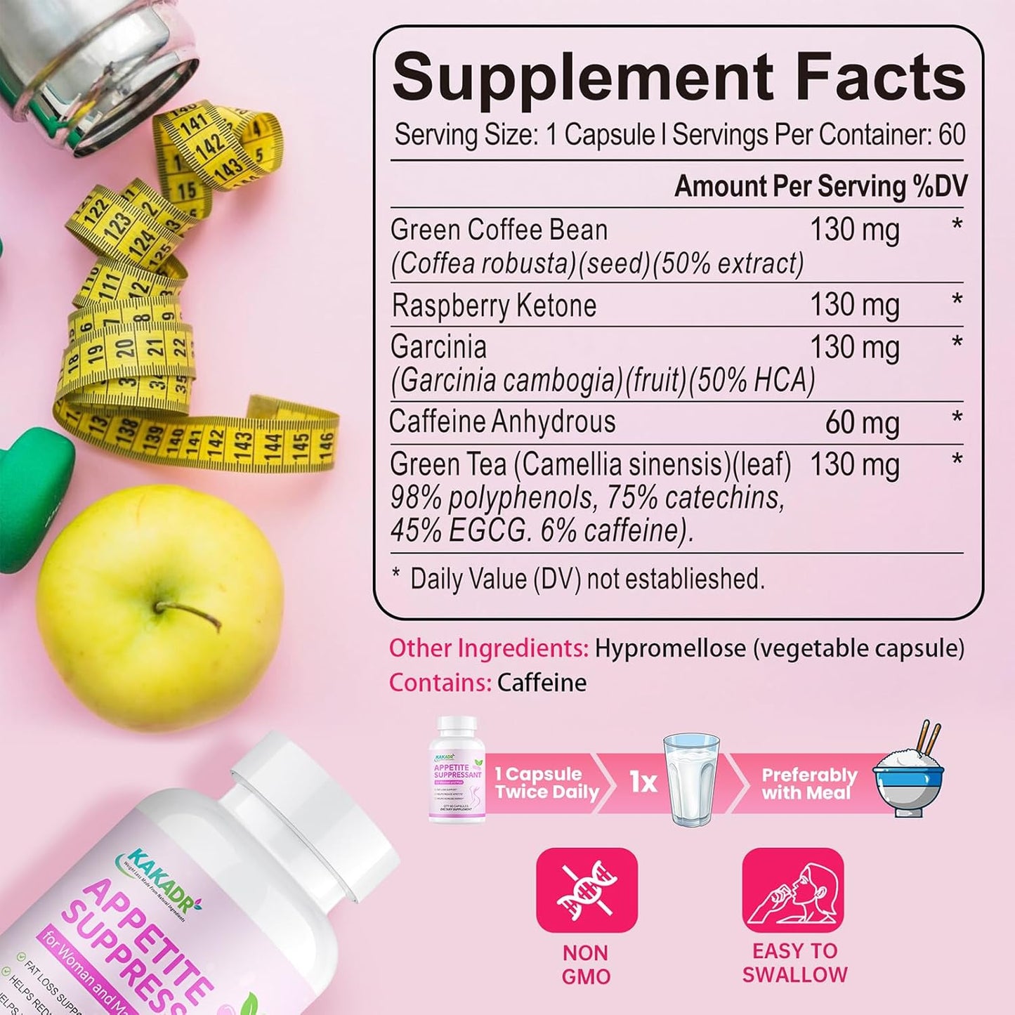 Appetite Suppressant Weight Loss Pills for Women - New Belly Fat Burner for Women | Metabolism Booster, Carb Blocker, Burn Fat 24/7 | Extra Strength Weight Loss Diet Pills - 60 Capsules