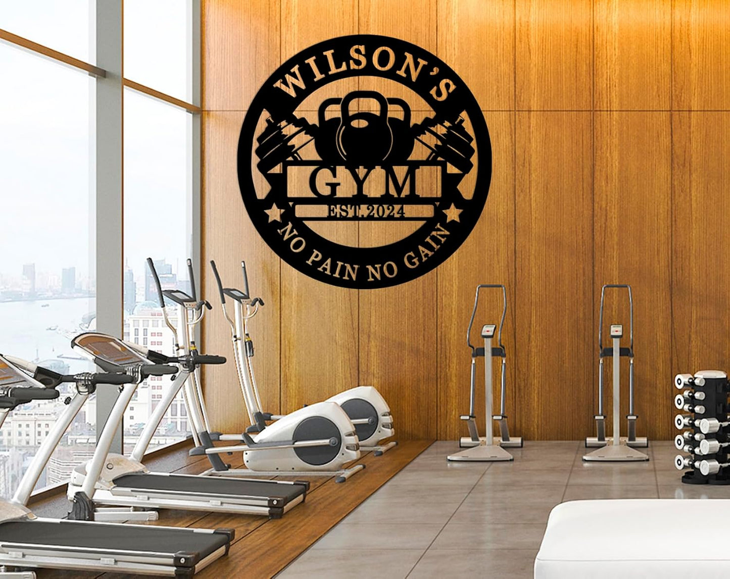 Personalized Motivational Gym Wall Art, Custom Monogram Decor, Vintage Metal Sign for Home Gym, Room Decor