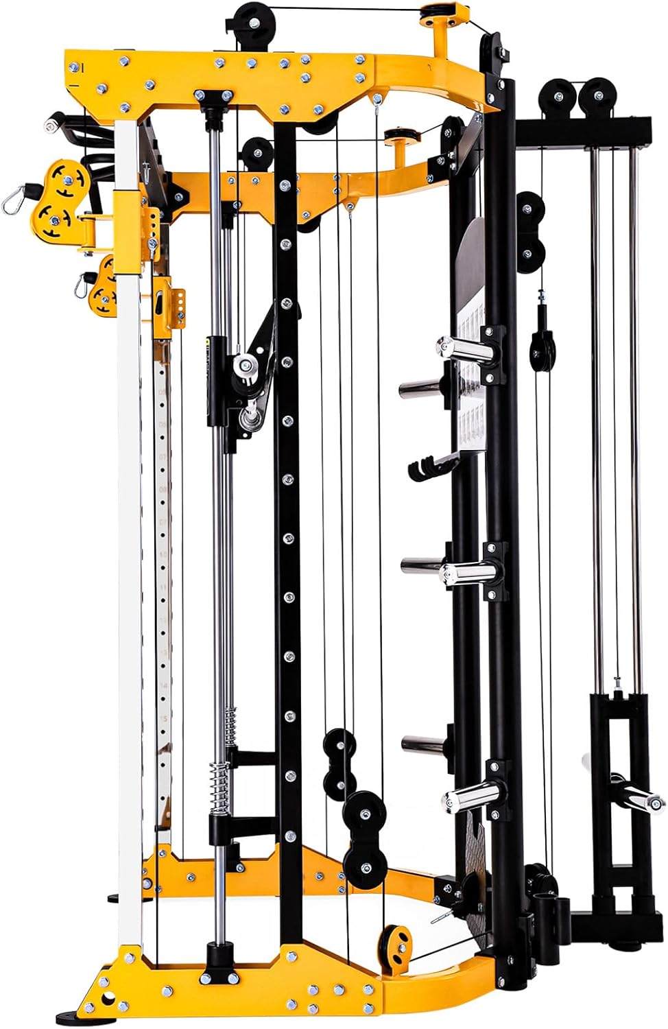 Altas Strength 3059 Smith Machine Home Gym Equipment with 1000 lbs Weight Capacity 2000 lbs Cables Strength Training Power Cages for Squats Presses Lunges Deadlifts Easy Assembly Included Accessories