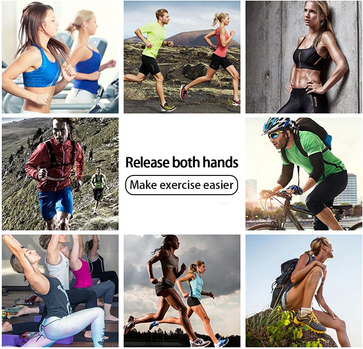 Running Phone Armband for Men Women,Universal Arm Bands for Phones Below 8 Inches,Waterproof Cell Phone Armband for Hiking,Running,Cycling,Climbing(Black L)