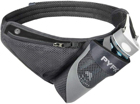 PYFK Running Belt Hydration Waist Pack with Water Bottle Holder for Men Women Waist Pouch Fanny Bag Reflective