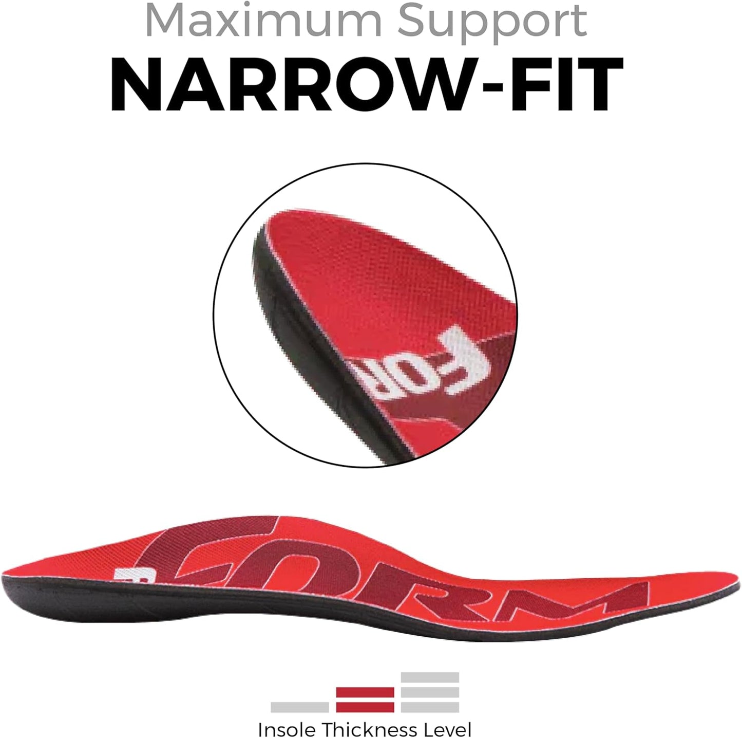 Form Premium Narrow Insoles for Comfort & Maximum Pain Relief, Ideal for Narrow Shoes & Boots