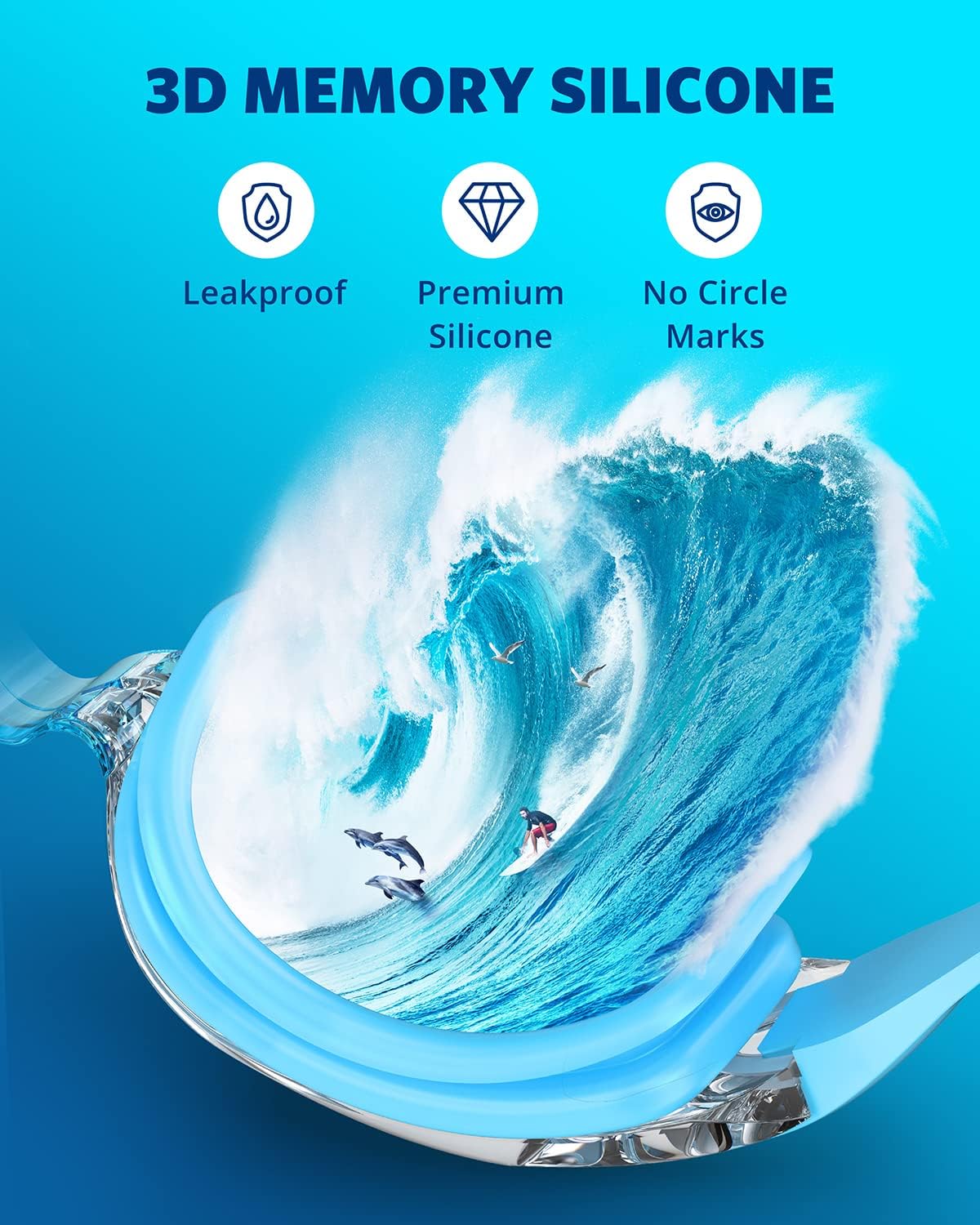 Aegend Swim Goggles, Swimming Goggles No Leaking Full Protection Adult Men Women Youth