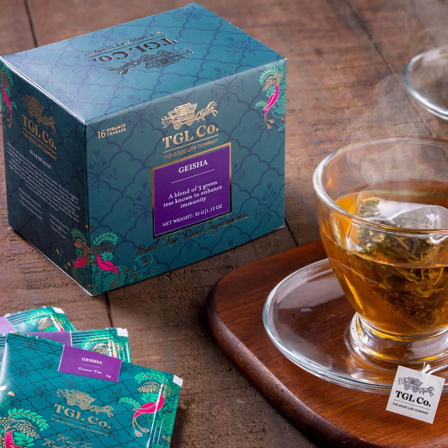 TGL Co. Green Tea | Sip it Hot or Iced | Soothes Digestion, Cleansing & Refreshing (Geisha tea)