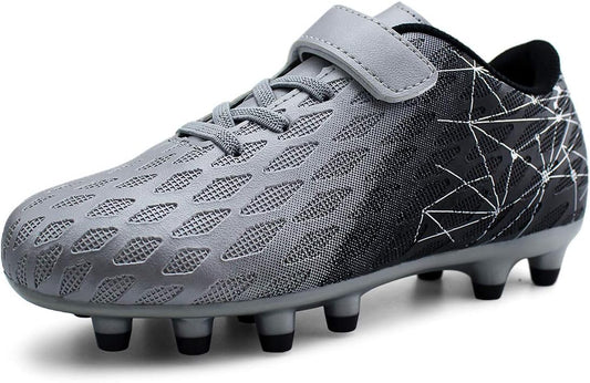 brooman Kids Firm Ground Soccer Cleats Boys Girls Athletic Outdoor Football Shoes