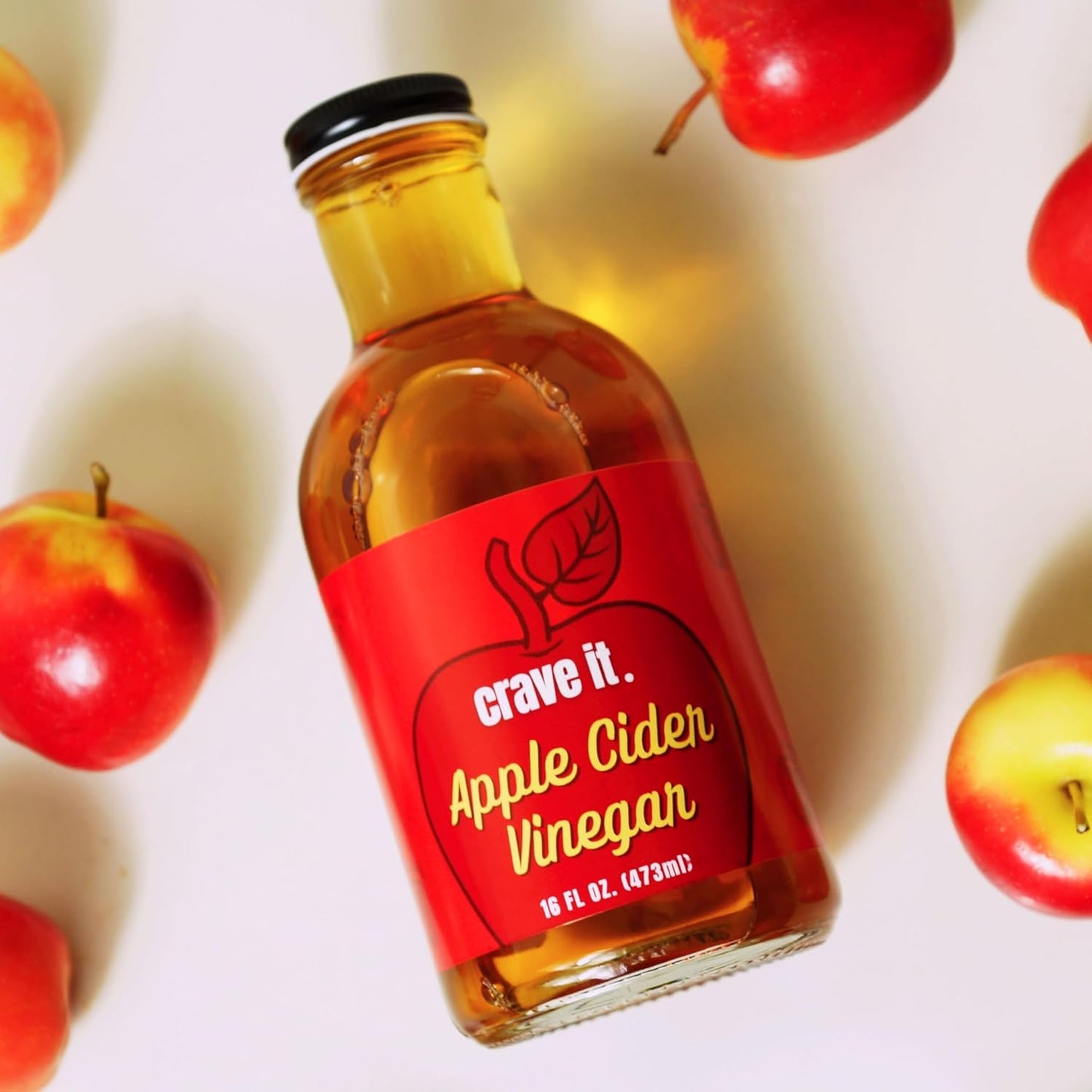 Crave It. Apple Cider Vinegar with Mother - Gut Health & Digestion - Made with Utah Honey - 16oz - 6pk