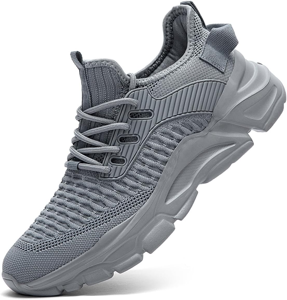Men's Slip on Walking Shoes Tennis Running Sneakers Lightweight Breathable Casual Soft Sole Comfort Work Gym Trainers