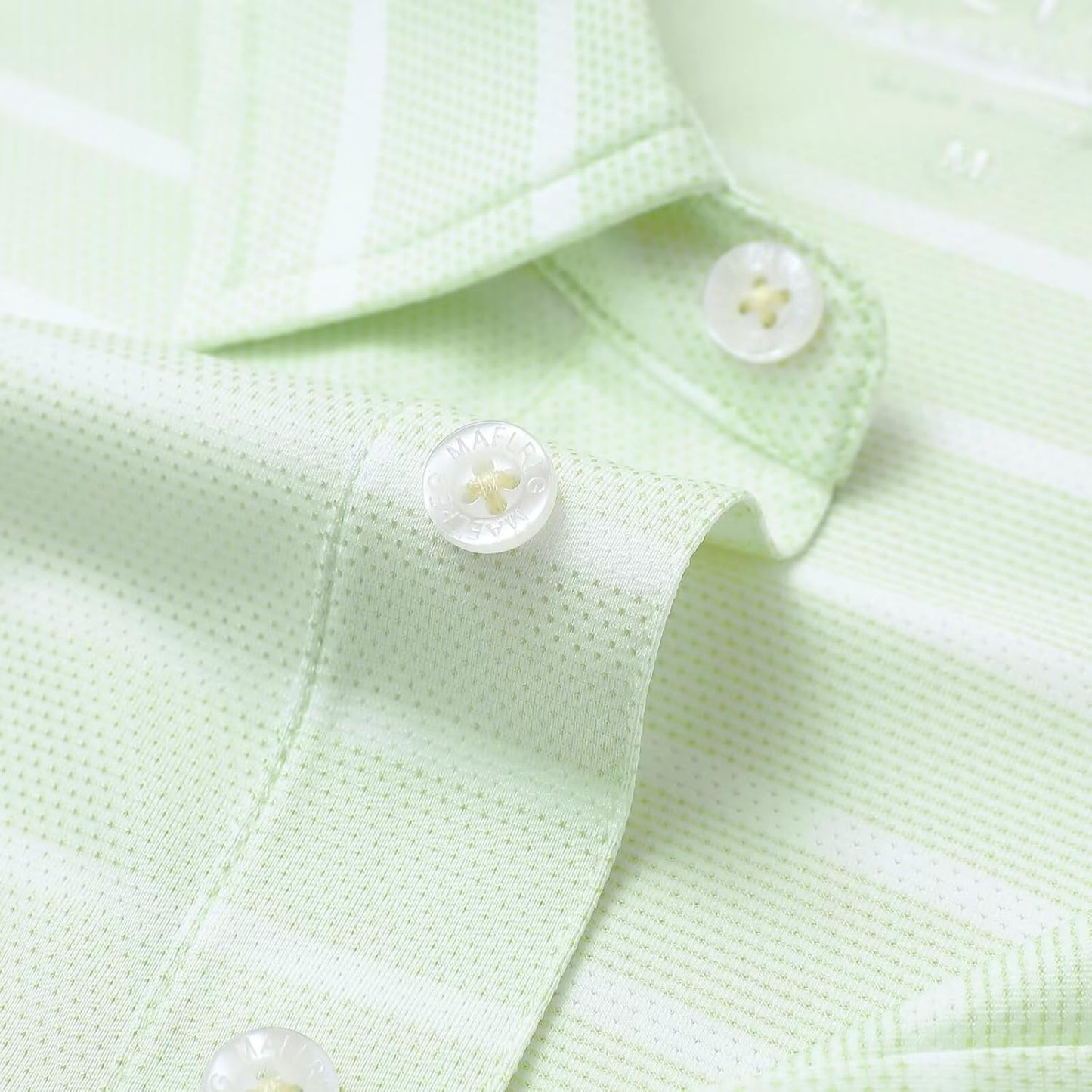 M MAELREG Golf Shirts for Men Short Sleeve Dry Fit Casual Striped Performance Moisture Wicking Collared Mens Polo Shirts