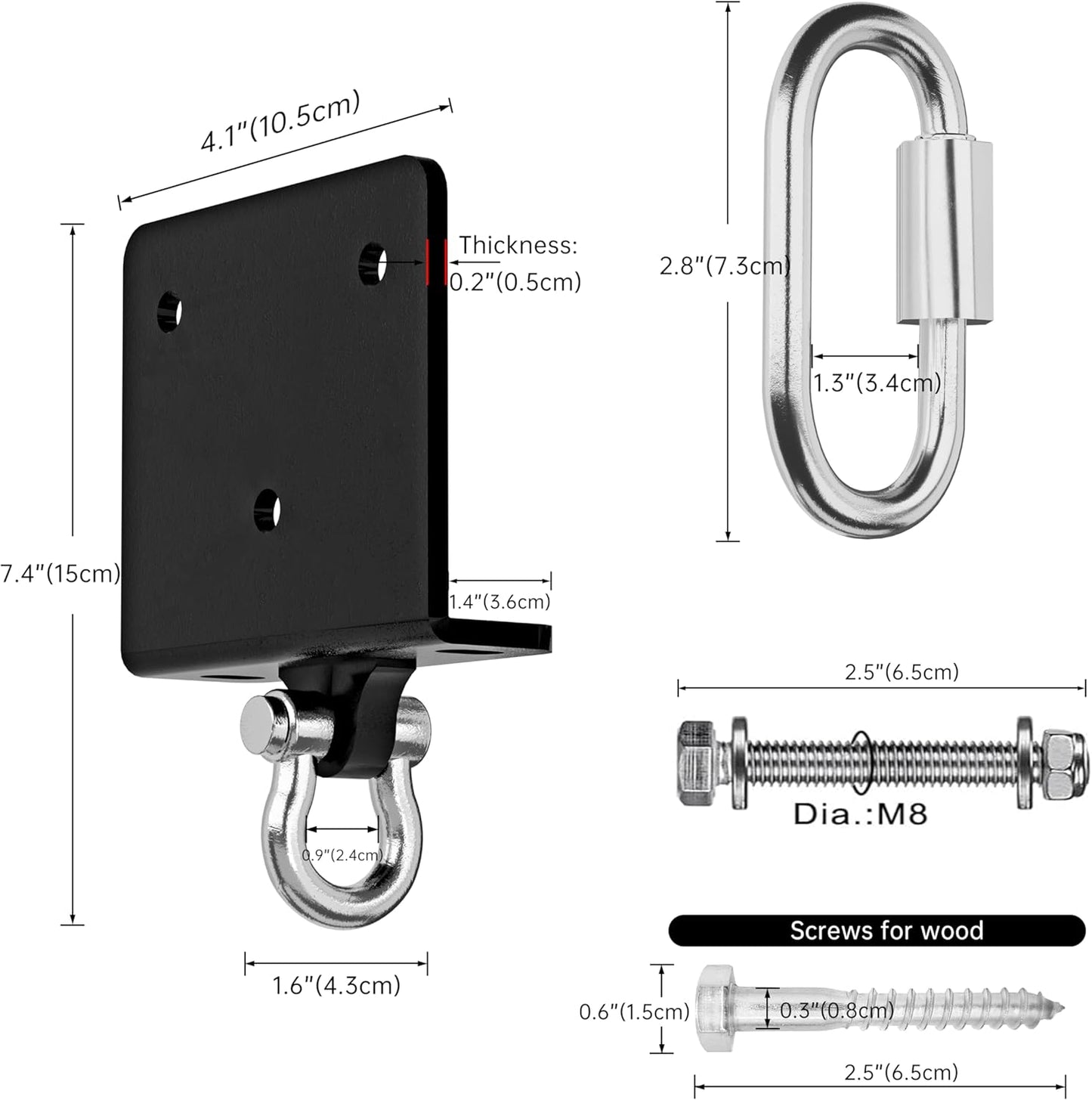 Heavy Bag Hanger for Heavy Bag Beam Mount 360° Rotation Boxing Bag Ceiling Mount I-Beam Punching Bag Hanger Beam Mount Hooks Fit Hanging Punching Bags and Swings (700 LB Capacity)