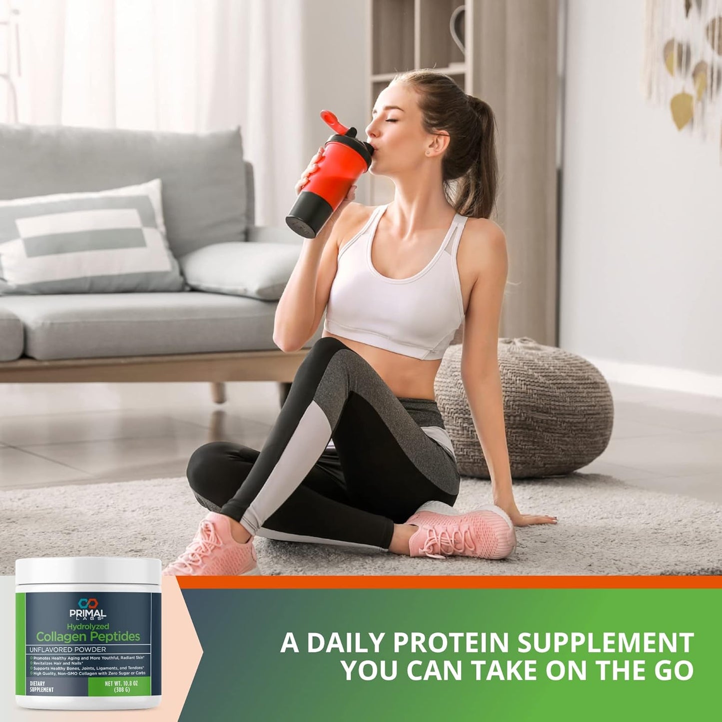 Primal Health Hydrolyzed Collagen Peptides - Multi Collagen Blend - Promotes Healthy Hair, Nails, Skin, & Joints - Non-GMO & Keto Friendly - Unflavored Protein Powder - 30 Servings