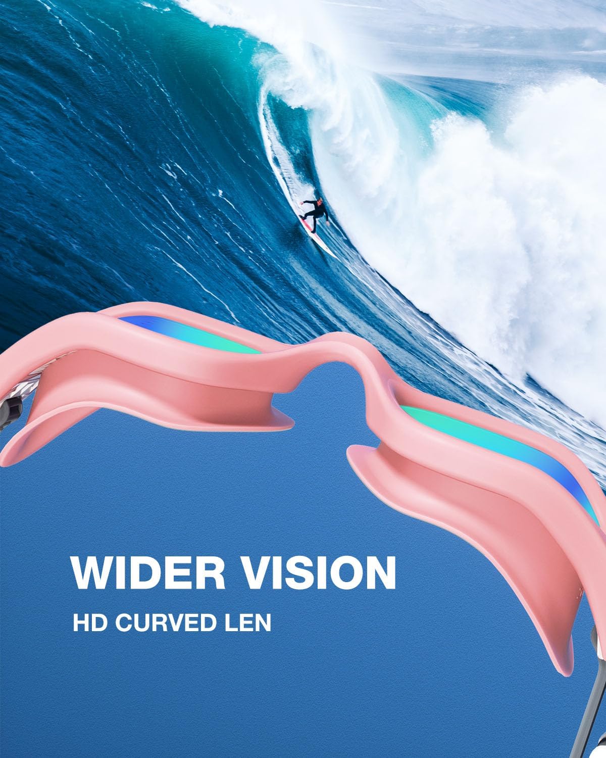 ZIONOR G1 Lite Swim Goggles with Swim Cap Comfortable Anti-fog Swimming Goggles Cap Set for Adult Men Women