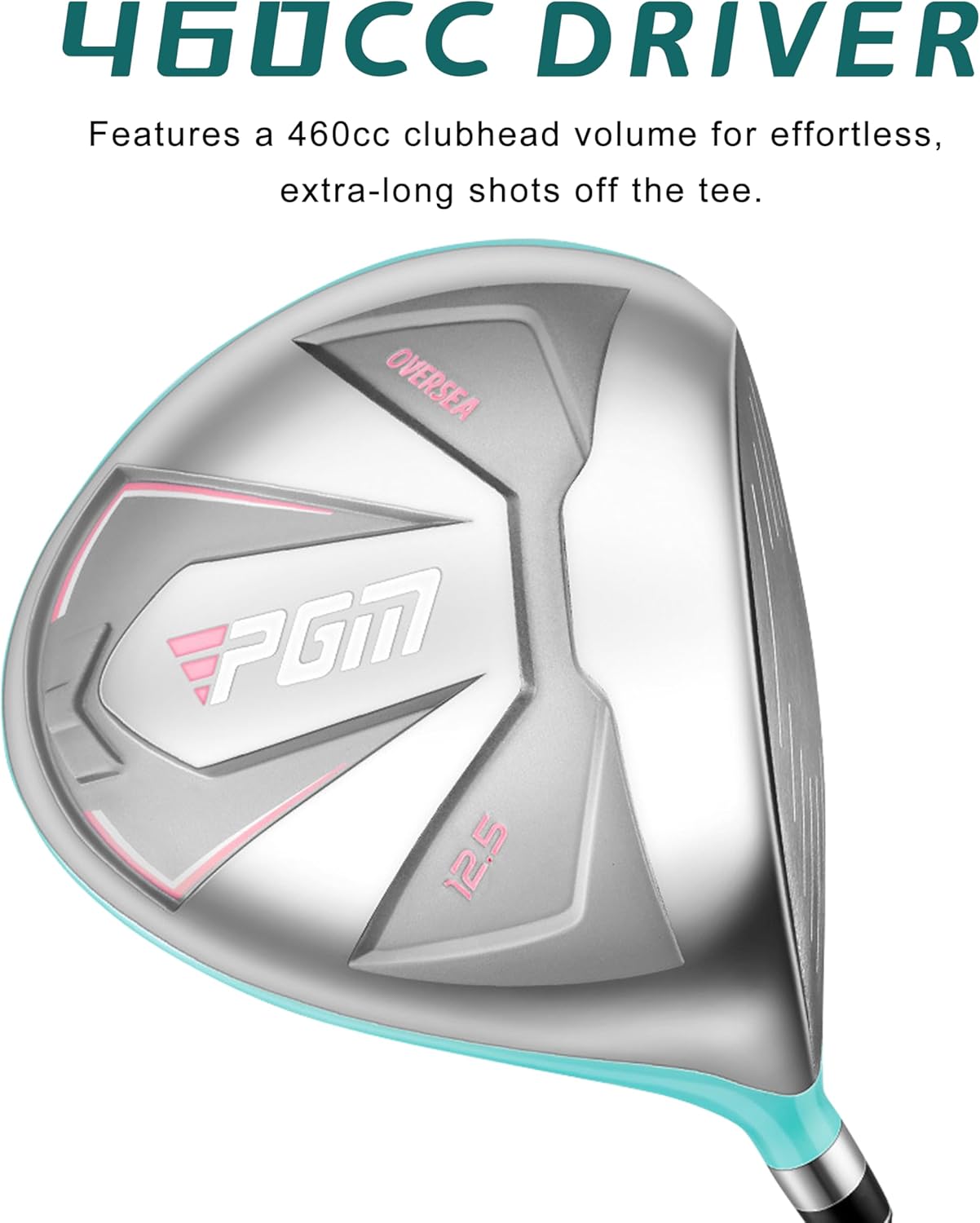 PGM Women's Oversea 9/12 Pieces Complete Golf Club Set with High-Strength Thin Face Design 460cc Driver