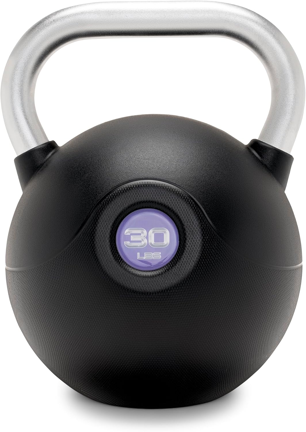 Marcy PU Coated Kettlebell – 10 to 40 LB Single Weights with Textured Steel Handle, Flat Base – Strength Training for Full Body & Home Gym Workouts