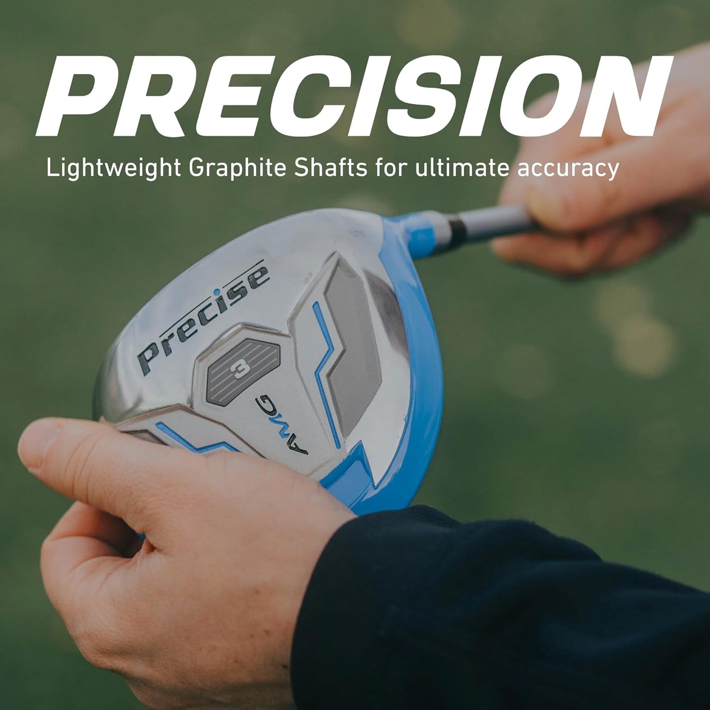 Precise AMG Complete Womens Golf Clubs Set, Includes Driver, Fairway, Hybrid, 6-PW Irons, Putter, Stand Bag, 3 H/C's, Golf Clubs Women Right Handed, Regular & Petite Sizes