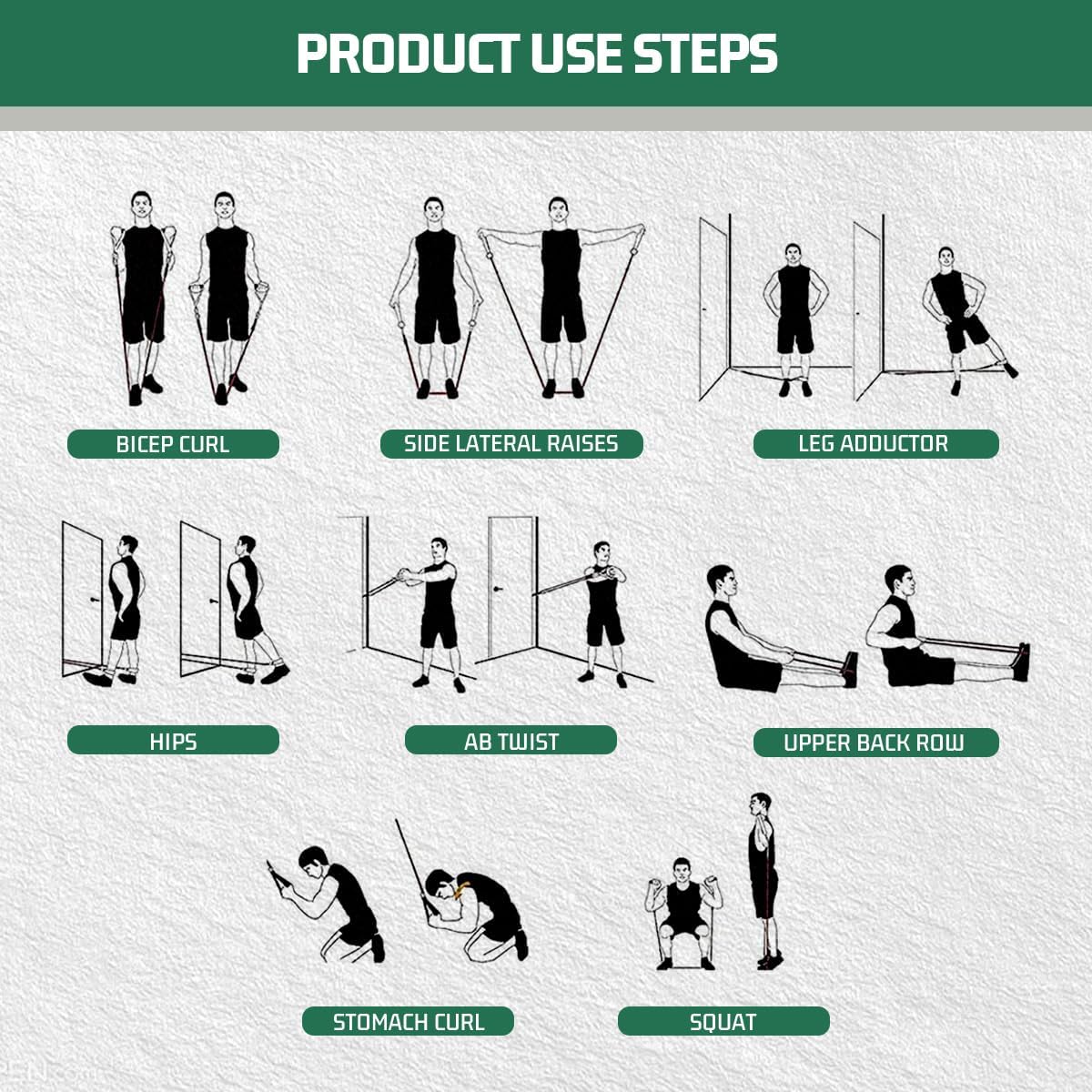 VEICK Resistance Bands, Exercise Bands, Workout Bands, Resistance Bands for Working Out with Handles for Men and Women, Exercising Bands for Fitness Weights Work Out at Home