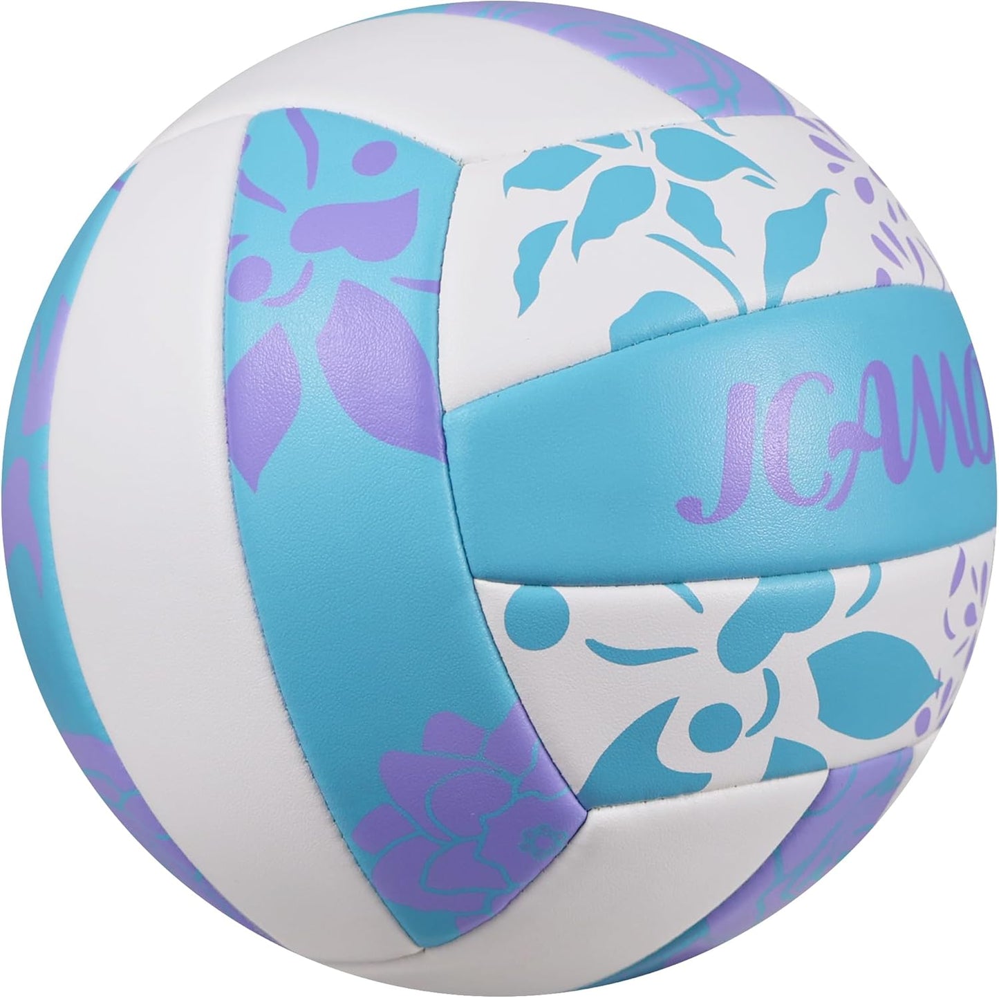 Volleyball Size 5 - Premium PU Leather, Ultra-Durable Soft to The Touch for Youth, Adults, Ideal for Indoor, Outdoor, Beach Sports Training(Blue Purple)