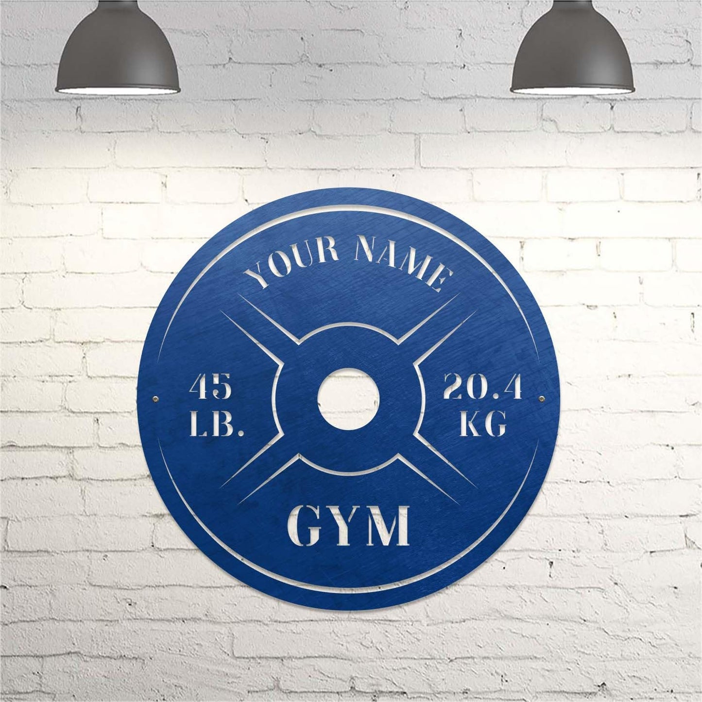 Personalized Home Gym LED Tin Metal Sign Multiple Sizes, Weight Lifting Exercise Workout Room Training Fitness Center Motivational Inspirational Quotes Decor Wall Art Hanging Accessories (07 w/o LED)