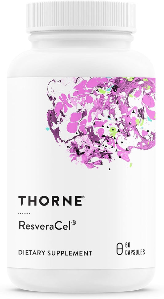 THORNE - ResveraCel - Nicotinamide Riboside with Quercetin Phytosome and Resveratrol - Support Healthy Aging, Methylation, Cellular Energy Production and Metabolism* - 60 Capsules - 30 Servings