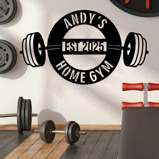 Luxury Personalized Gym Metal Sign, Custom Home Gym Sign, Home Gym Decorations, Gifts for Fitness Lovers, Workout Room Decor, Gym Signs for Home Gym, Christmas Gifts 1
