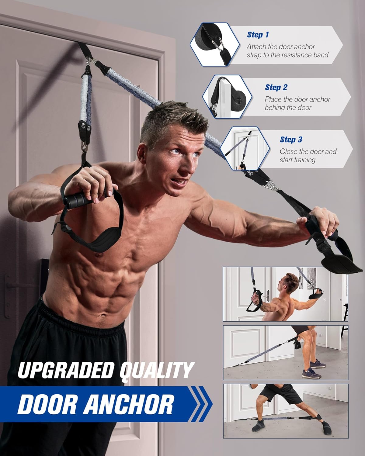 Upgraded Pilates Bar Kit with Resistance Bands Natural Latex for Women & Men, Heavy-Duty Stainless Steel Multifunctional Yoga Pilates Stick for Home Gym Exercise Fitness Equipment Full-Body Workouts