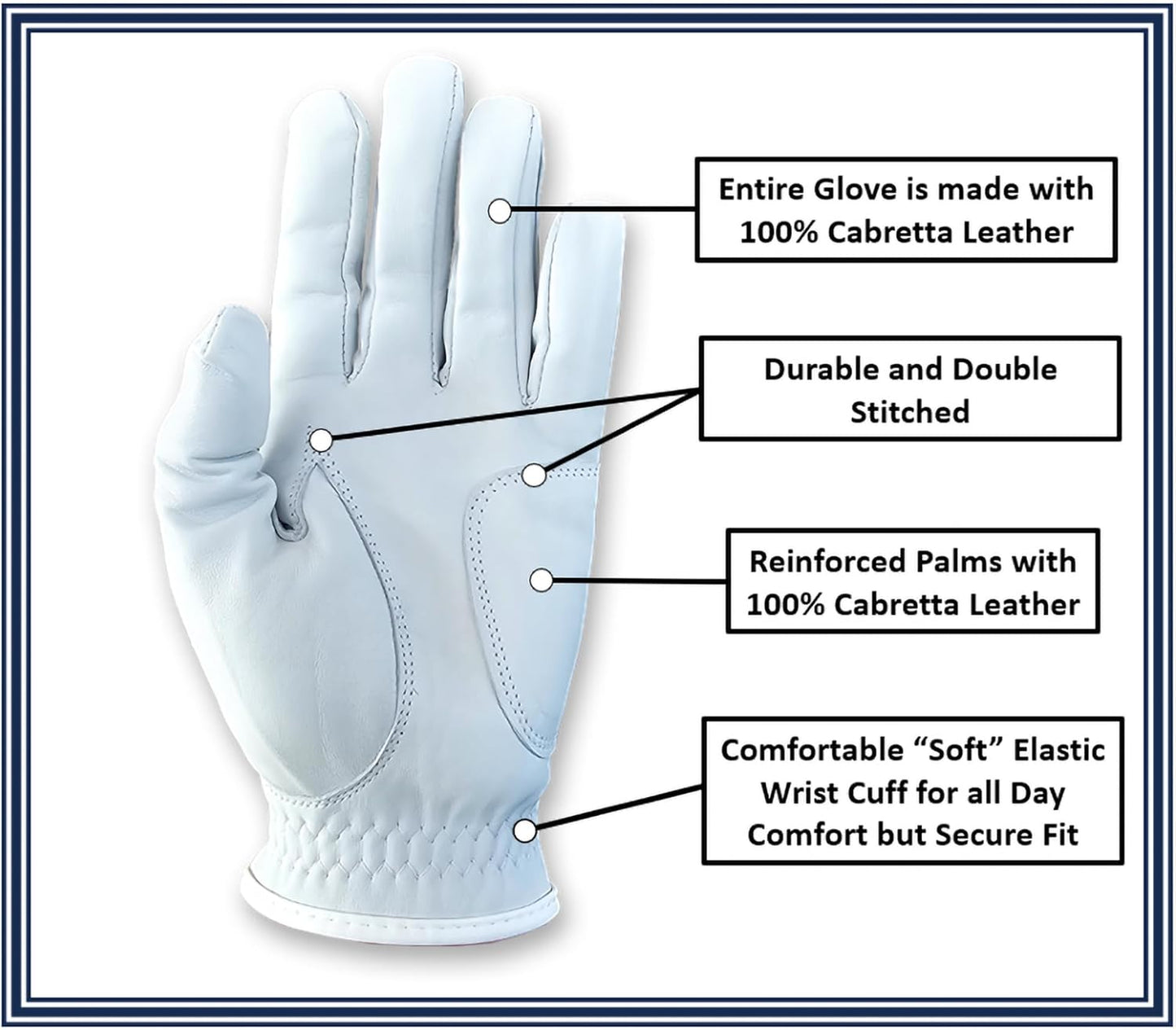 Shocker Camo Golf Glove Men's - Premium Cabretta100% Leather, Durable Grip, White and Camo, Adult Men's Golf Gloves, Funny Gag Gift, Left & Right Handed, Small to XXL Sizes