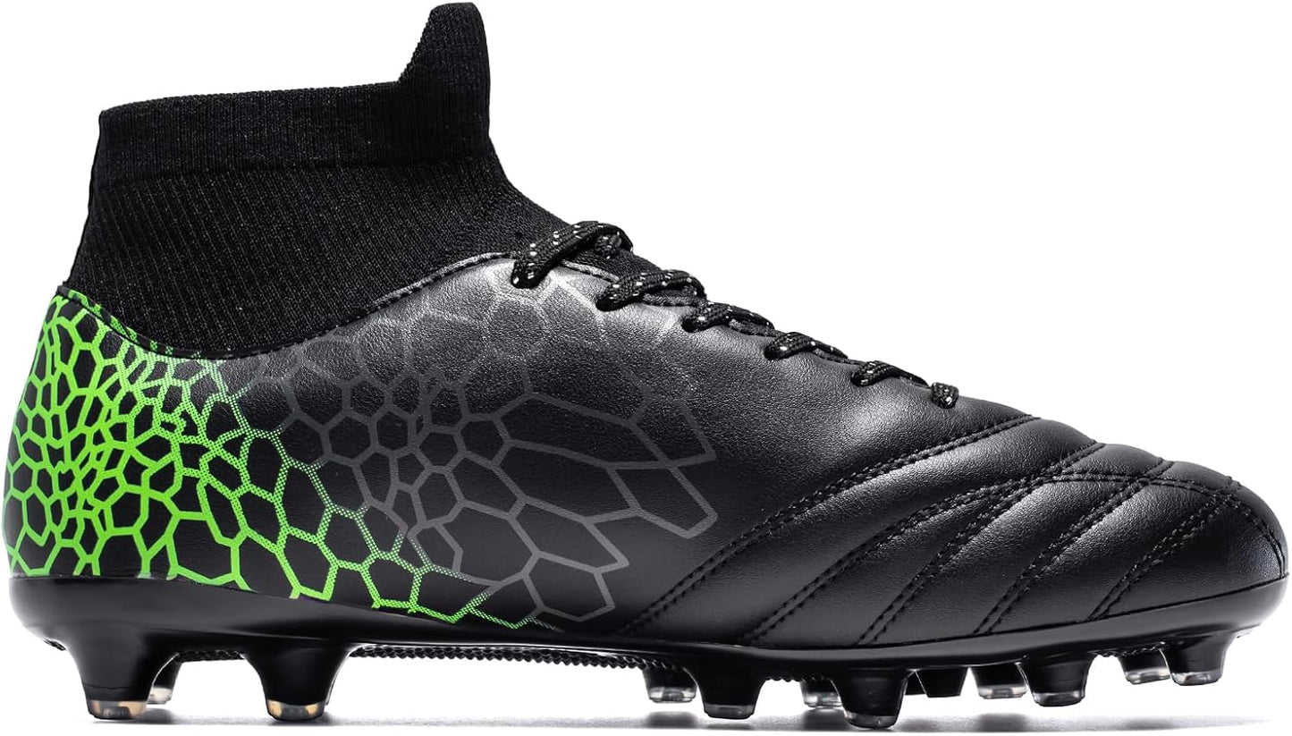 Boys Girls Soccer Cleats Youth Training Football Cleats High-top Soccer Shoes for Little/Big Kid