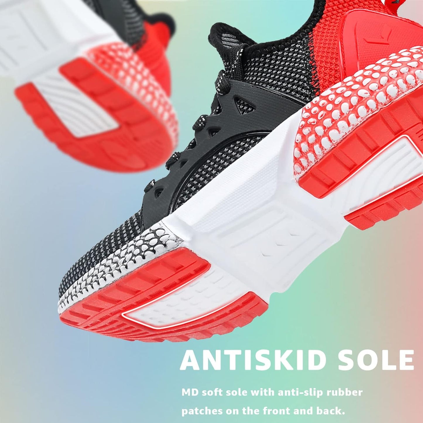 WETIKE Boy's Shoes Mesh Slip on Lightweight Running Sneakers