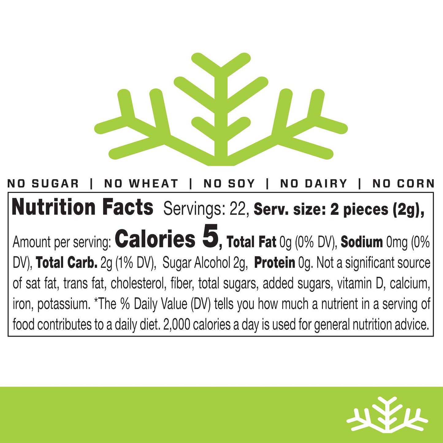 Spearmint KETO Xylitol Candy Chips (3-Pack) - SNØ 1.5oz Tin - Sugar-Free Candy With Only 2 Ingredients | Low Carbs, Diabetic-Friendly, Non-GMO, Vegan, GF & Kosher | Purest candy in the world!