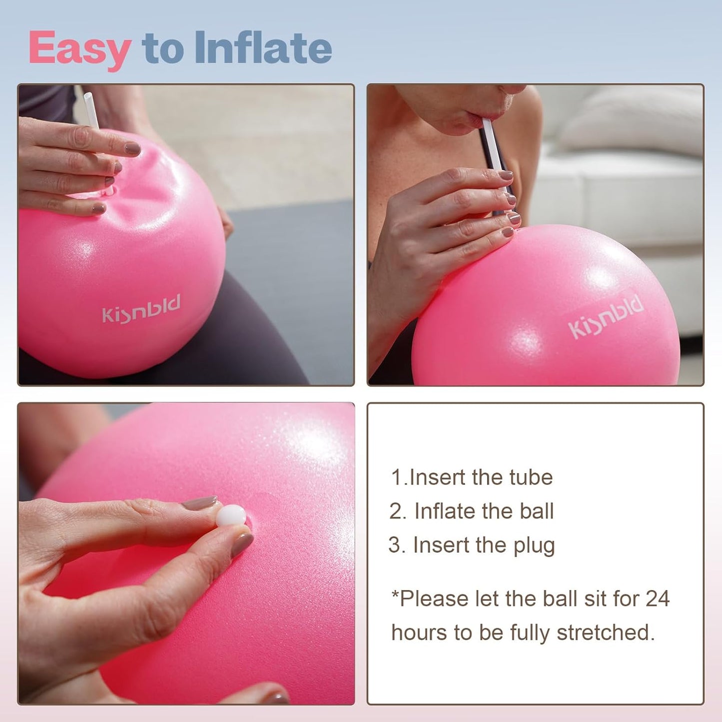 Small Exercise Ball, 9 Inch Mini Pilates Ball, Anti Burst and Slip Resistant Mini Yoga Ball for Stability, Fitness, Physical Therapy, Stretching & Core Strength Workout at Home Gym & Office