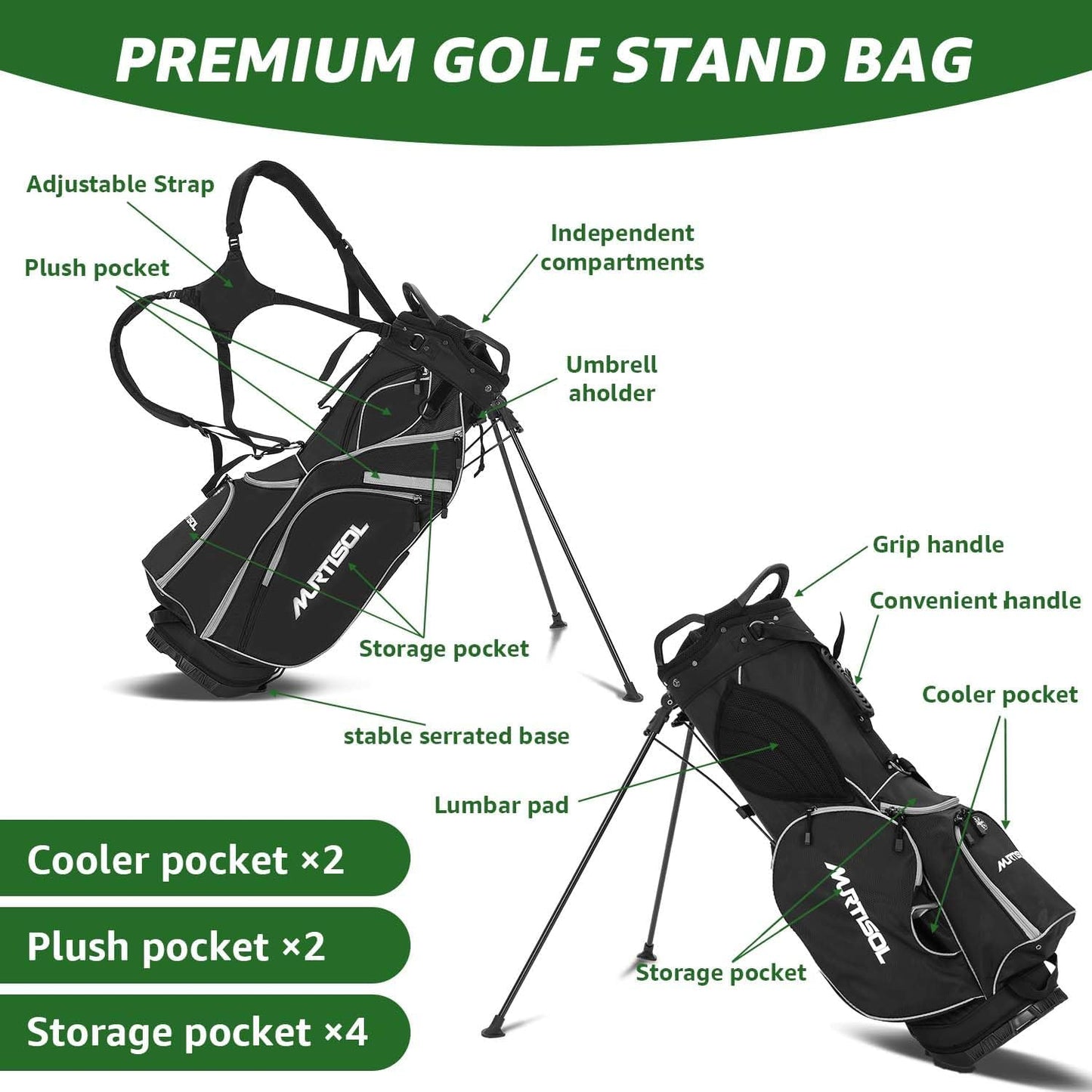 10 Pieces Complete Mens Womens Golf Clubs Set Right Hand for Men Women Includes Stand Bag with Rain Hood, 1#Driver 3#Wood #5 Hybrid,with 3 Head Covers, 6# 7# 8# 9# PW# Irons and Putter