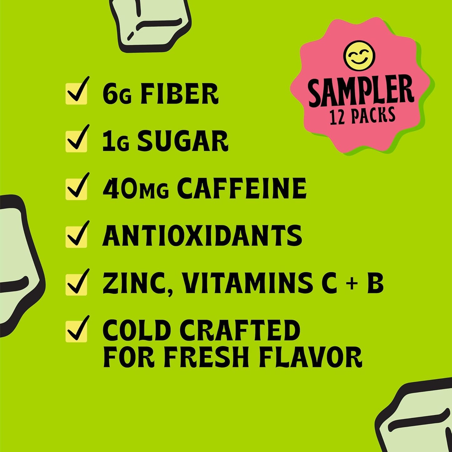 Popwell Caffeinated Variety Pack Better-For-You Prebiotic Soda, with 6g Fiber, 1g Sugar, Vitamins and Immunity Support, 12 fl oz, 12 count (Orange Cream, Lemon Lime, Cream Soda)