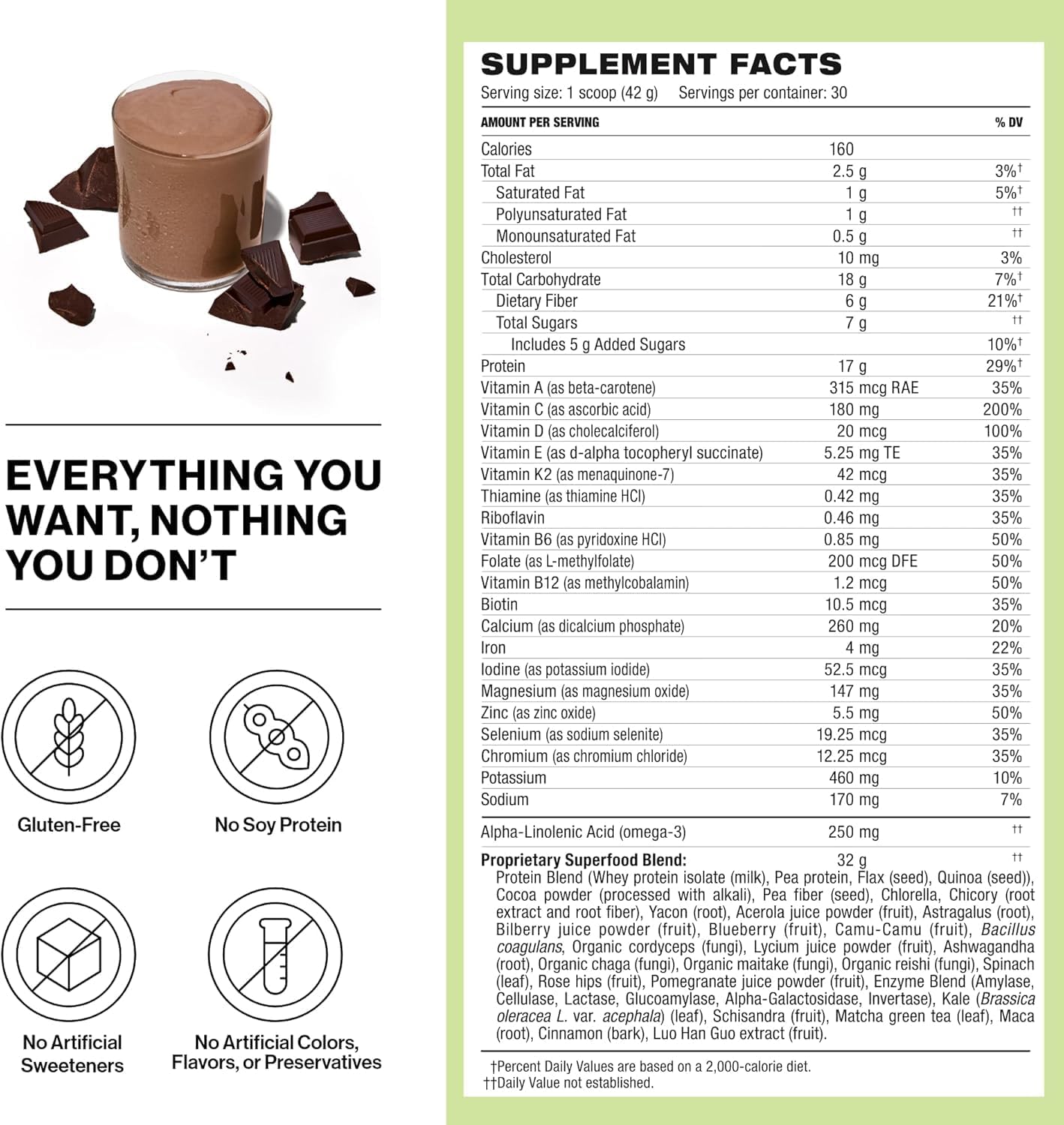 Shakeology Whey Protein Powder Blend - Gluten Free, Superfood Protein Shake with Vitamins and Minerals - Helps Support Healthy Weight Loss, Lean Muscle Support, Gut Health - Chocolate, 30 Servings
