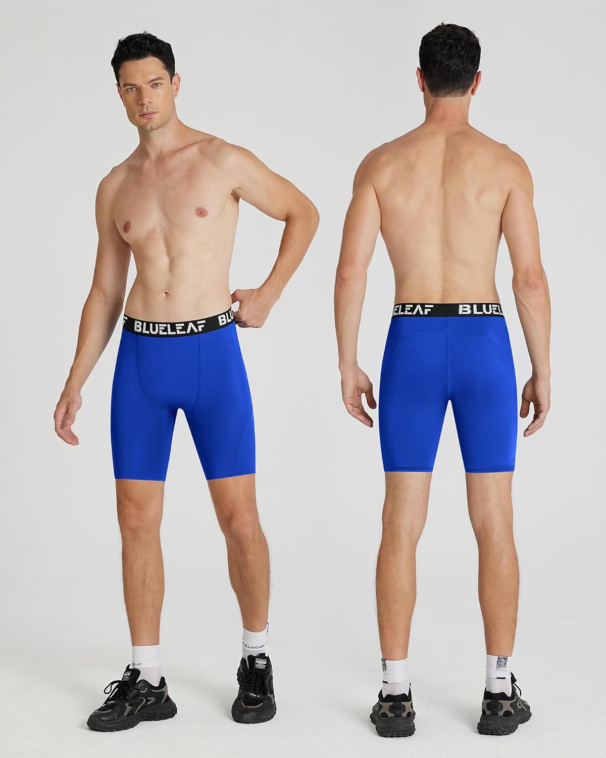 Blueleaf Men's Compression Shorts Sports Running Spandex Shorts Performance Athletic Workout Base Layer Underwear