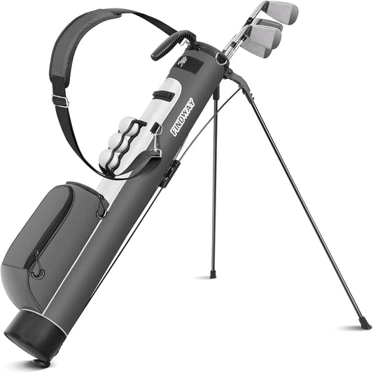 Findway Golf Stand Bag, Par 3 Golf Bag Pitch n Putt Small Golf Bag with Ball Holder and Cooler Bag, Lightweight Golf Carry Bag for Men Women