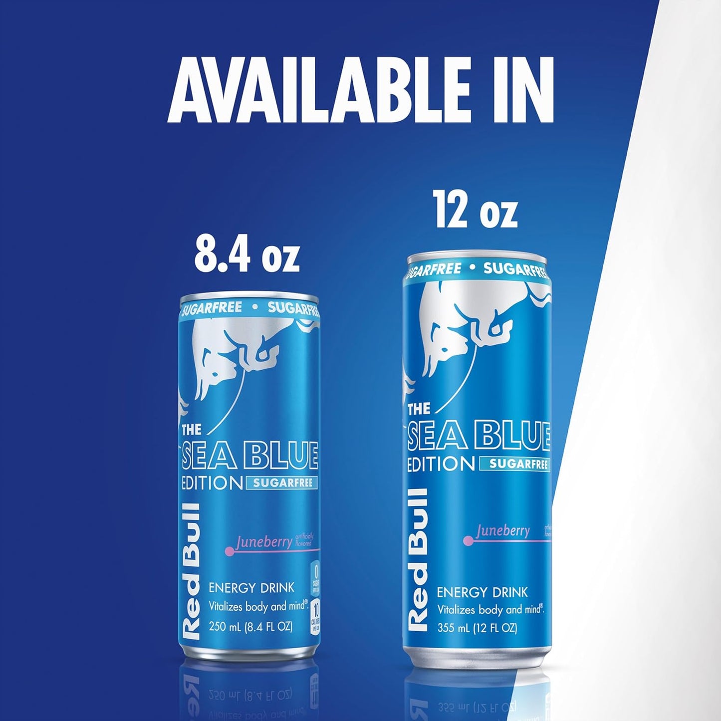 Red Bull Sea Blue Edition Sugar Free Energy Drink, Juneberry, 8.4 fl. oz., 6 x 4 Cans, Pack of 24 Cans, with 80mg Caffeine, Taurine & B Vitamins