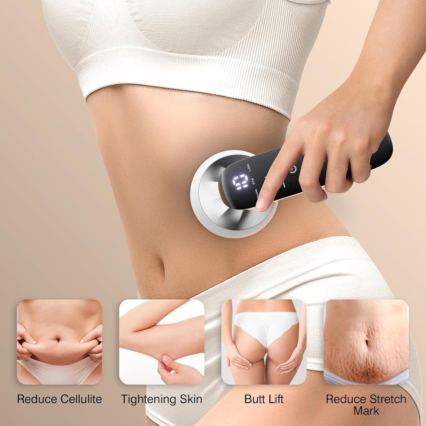 Cellulite Massager, Body Sculpting Tool, Cordless Handheld Body Cellulite Remove for Belly, Fat, Waist, Leg, Butt, Arm - Gifts for Women Mum